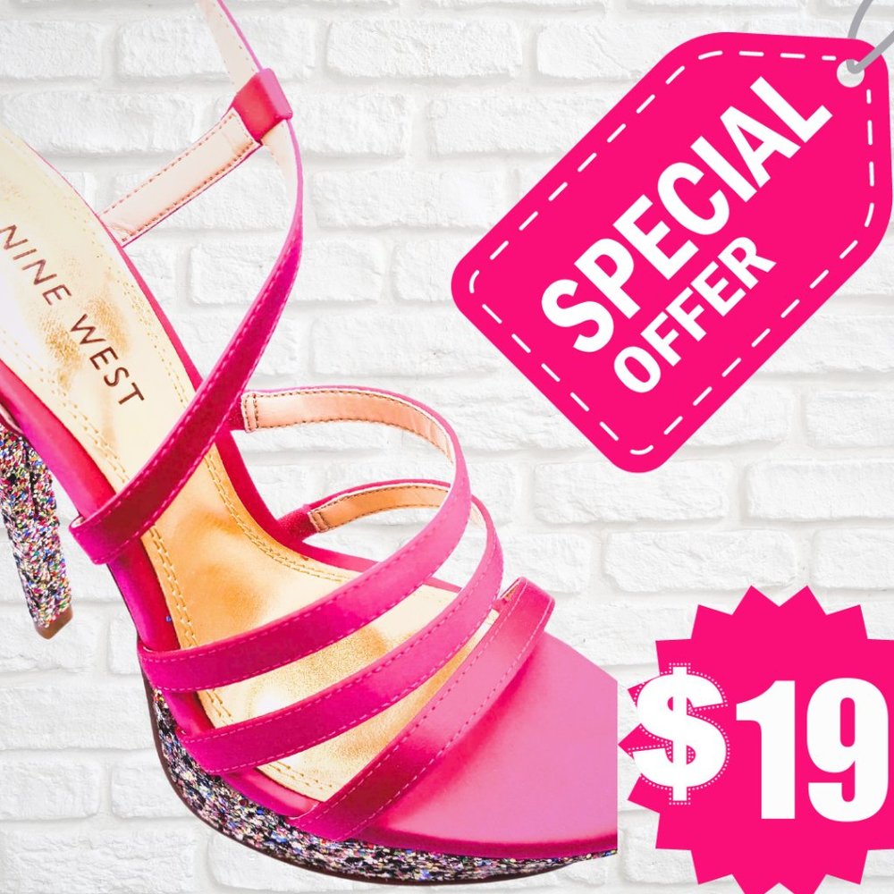New Pink Nine West Strappy Stilettos Size 6